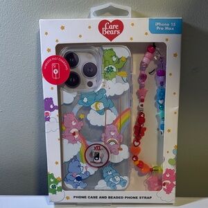 Care Bears iPhone 15 Pro Max Phone Case and Beaded Phone Strap